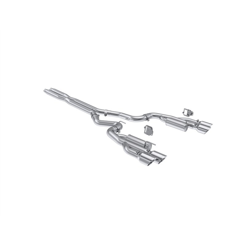 MBRP | Exhaust 3in. Cat Back with Quad 4in. Dual Wall Tips Race Version AL - Mustang GT / GT Premium 5.0L 2024-2025
