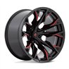 Fuel Off-Road | Flame 5 D823 22X12.0 ET-44 - Black With Candy Red Accents