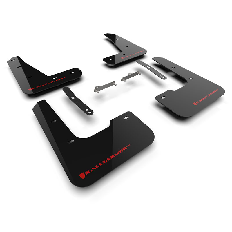 RallyArmor | Black UR Mud Flap Red Logo - Elantra N / N-Line 2024-2025