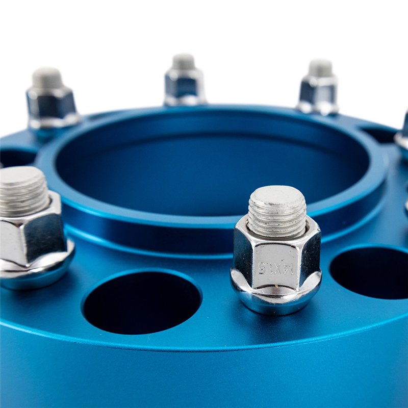 Mishimoto | Wheel Spacers, 6X139.7, 78.1mm Center Bore, M14 X 1.5, 1.00" Thick, Blue - Cadillac / Chevrolet 2000-2022