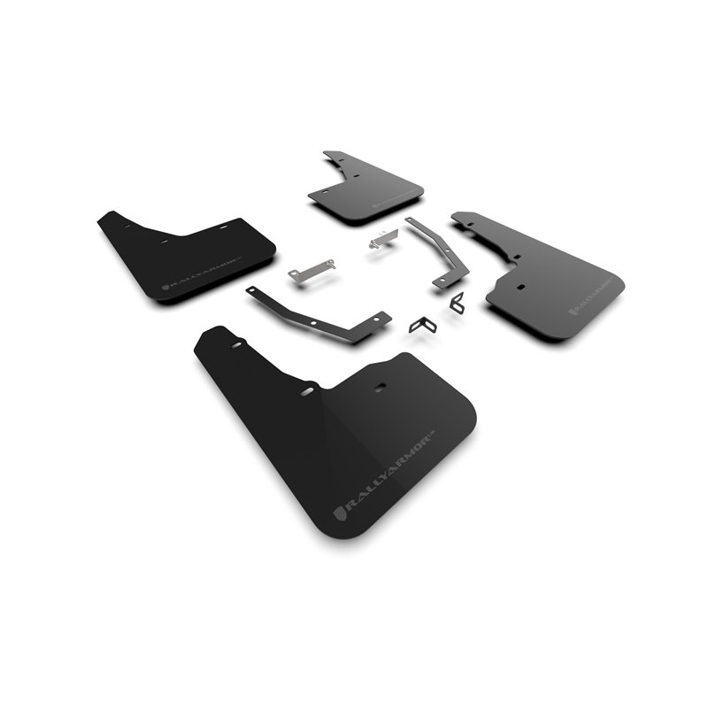 RallyArmor | Black UR Mud Flap Logo Grey - Forester 2025
