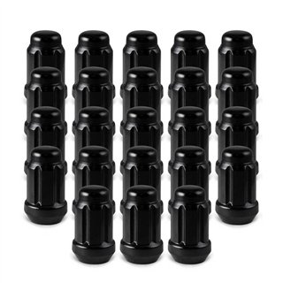 RHI | Lug Nuts (23) - Closed End, Spline - Black Chrome  - 1/2" X 35mm (1.38")