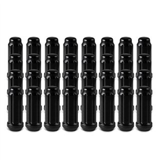 RHI | Lug Nuts (32) - Closed End (Long), Spline - Black Chrome  - 14x1.5 X 50mm (2.00")