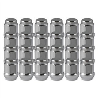 RHI | Lug Nuts (20 + 4 Locks) - Closed End, Bulge Acorn (18 Point) - Chrome - 12x1.5 X 35mm (1.38")