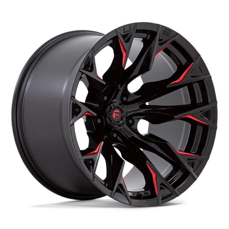 Fuel Off-Road | D823 20x12.0 ET-44 - GLOSS BLACK MILLED WITH CANDY RED