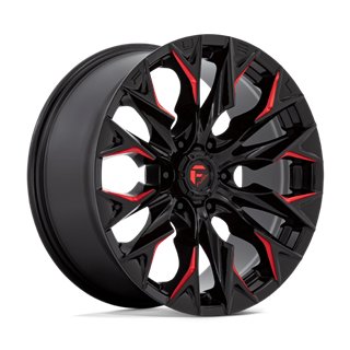 Fuel Off-Road | D823 20x9.0 ET20 - GLOSS BLACK MILLED WITH CANDY RED