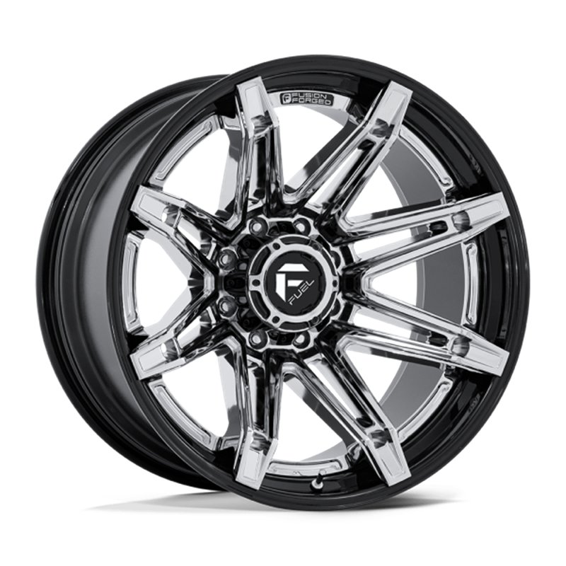Fuel Off-Road | FC401 22x10.0 ET-18 - CHROME WITH GLOSS BLACK LIP