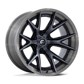 Fuel Off-Road | FC402 20x9.0 ET1 - GLOSS BLACK WITH BRUSHED GRAY TINT FACE & LIP