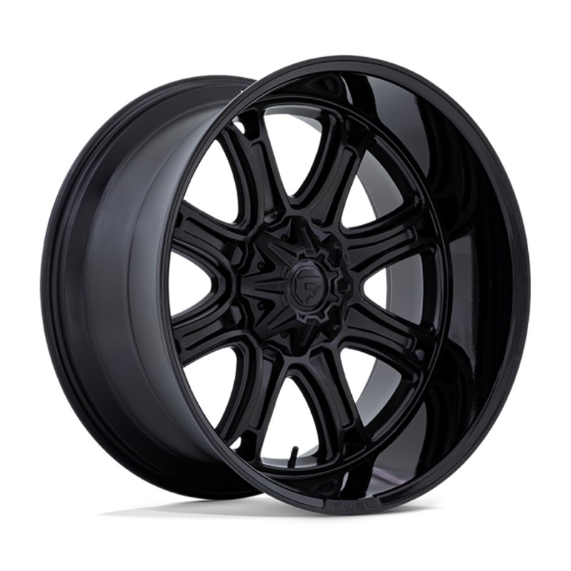 Fuel Off-Road | FC853 22x10.0 ET-18 - MATTE BLACK WITH GLOSS BLACK LIP