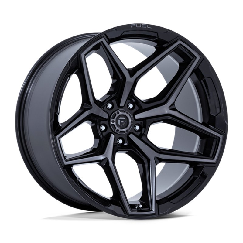 Fuel Off-Road | FC854 20x10.0 ET-18 - GLOSS BLACK BRUSHED FACE WITH GRAY TINT