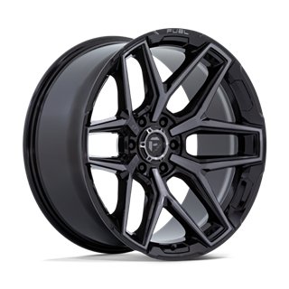 Fuel Off-Road | FC854 22x10.0 ET-18 - GLOSS BLACK BRUSHED FACE WITH GRAY TINT