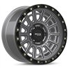 RTX | Striker 17x8.5 ET10 - Matte Gunmetal with Black Lip and Milled Rivets