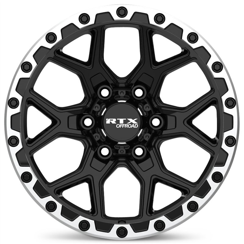 RTX | Storm 17x8.5 ET20 - Gloss Black Milled with Machined Lip