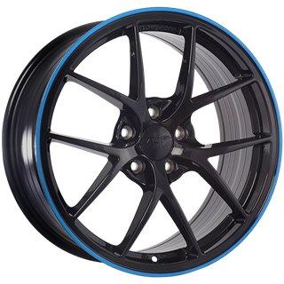 DAI | SKY 17x7.5 ET40 - Gloss Black - Blue Line