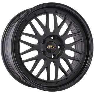 720 Form | FF14 18x8.0 ET35 - Satin Black - Gloss Black Lip