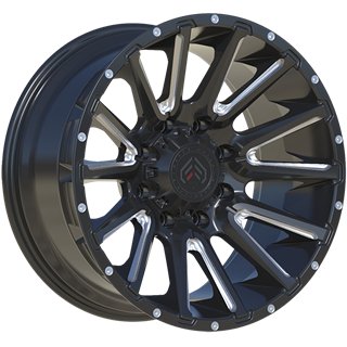 Forged Wheels | XR110 20x10.0 ET-19 - Gloss Black - Milled Edge