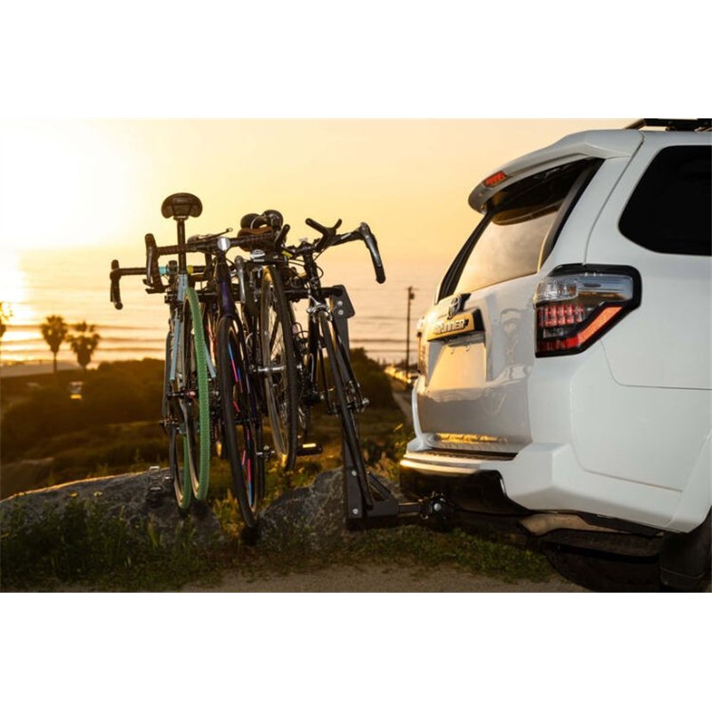 Enthuze | 1.25"/2" Hitch Mount Folding Bike Rack - Holds 4 bikes, up to 120 lbs