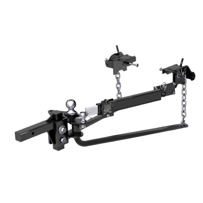 Enthuze | Round Bar Weight Distribution Hitch, 10000 lbs (w/ Sway Control, Ball & Chains)