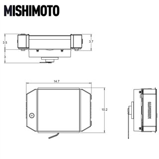 Mishimoto | Universal 9" Drag Race Performance Aluminum Radiator, Black