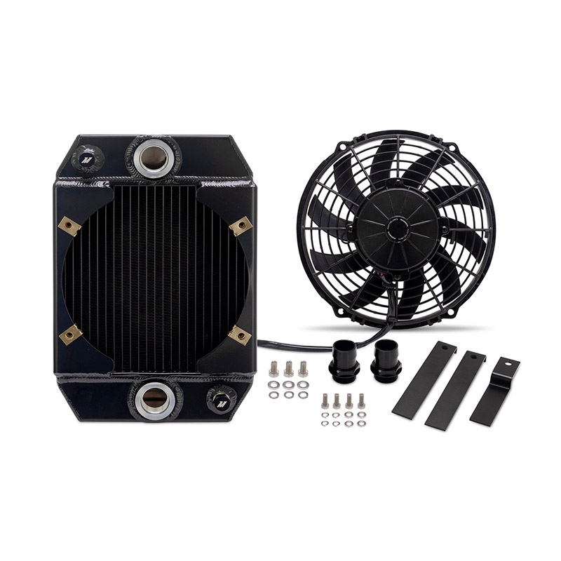 Mishimoto | Universal 9" Drag Race Performance Aluminum Radiator, Black