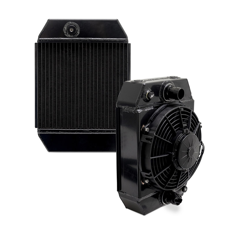 Mishimoto | Universal 9" Drag Race Performance Aluminum Radiator, Black