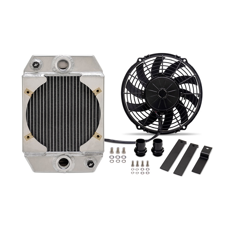 Mishimoto | Universal 9" Drag Race Performance Aluminum Radiator, Natural