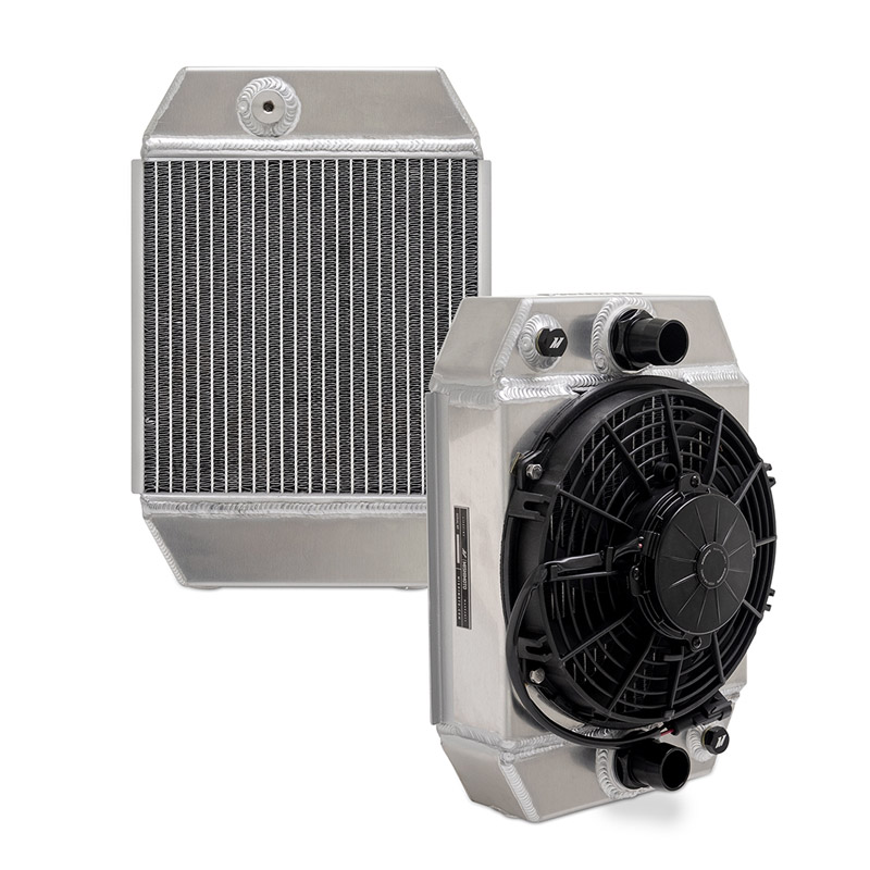 Mishimoto | Universal 9" Drag Race Performance Aluminum Radiator, Natural