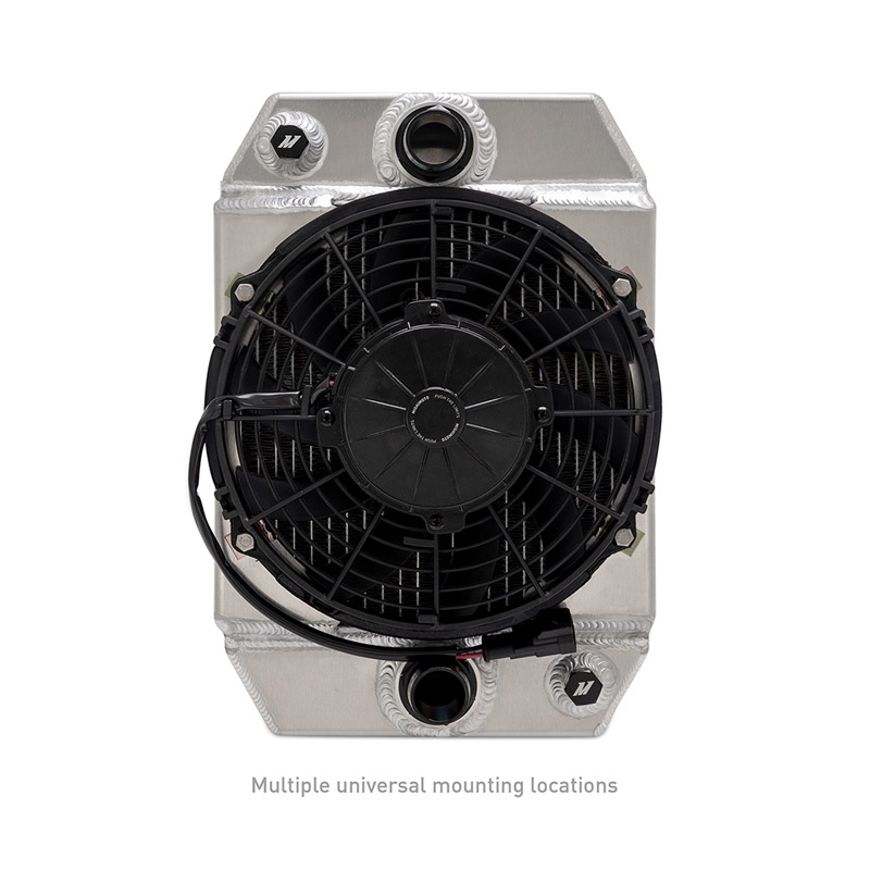 Mishimoto | Universal 9" Drag Race Performance Aluminum Radiator, Natural