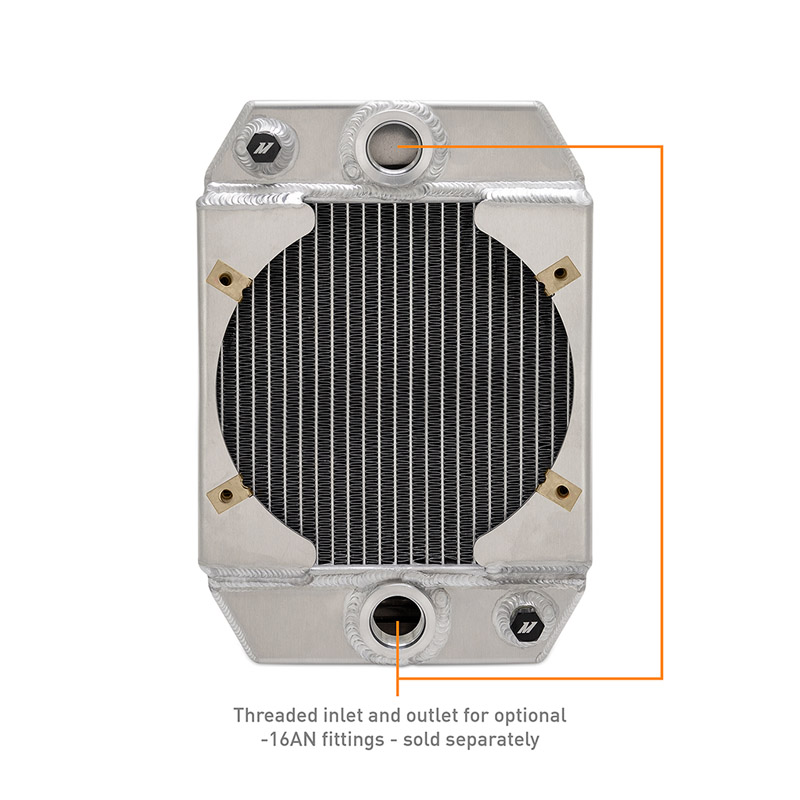 Mishimoto | Universal 9" Drag Race Performance Aluminum Radiator, Natural