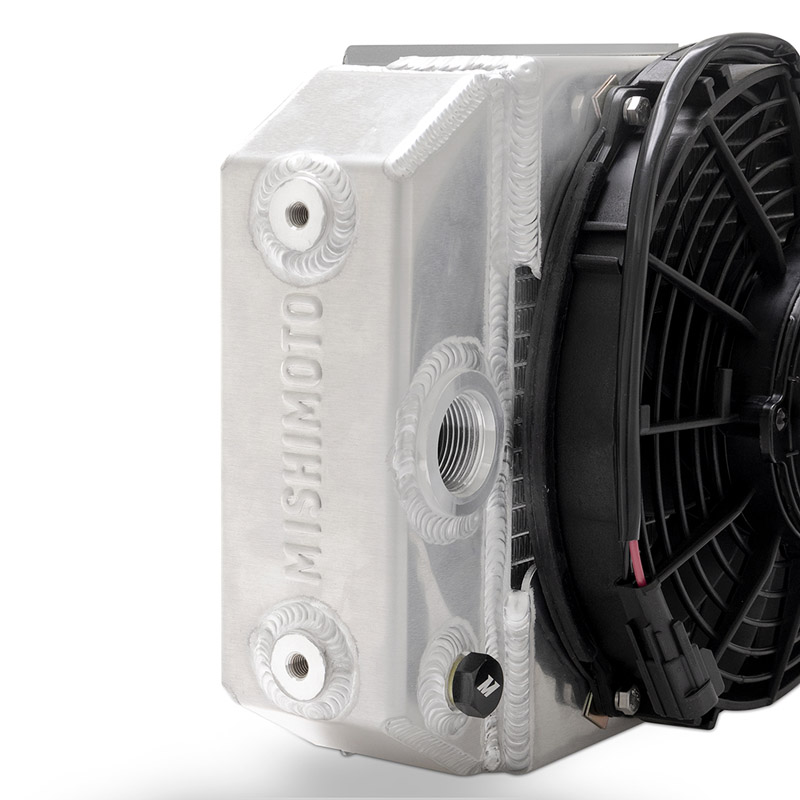 Mishimoto | Universal 9" Drag Race Performance Aluminum Radiator, Natural