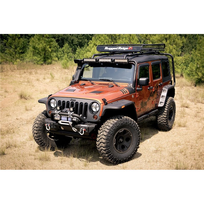 RUGGED RIDGE | Flat Pocket Fender Flare Set - Wrangler (JK) 3.6L / 3.8L 2007-2018