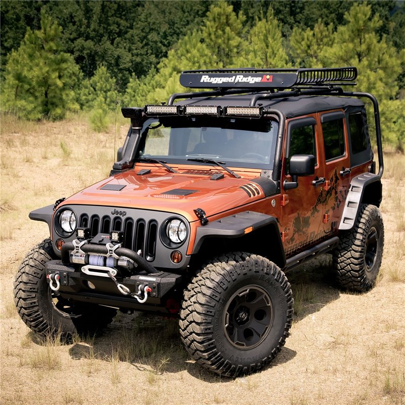 RUGGED RIDGE | Flat Pocket Fender Flare Set - Wrangler (JK) 3.6L / 3.8L 2007-2018