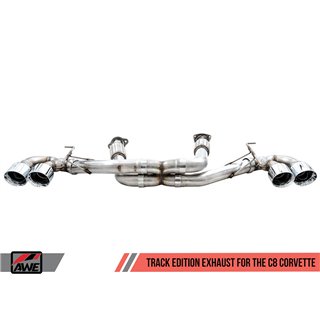 AWE Tuning | Track Cat-Back Exhaust Black Tips - Corvette 6.2L 2020-2023