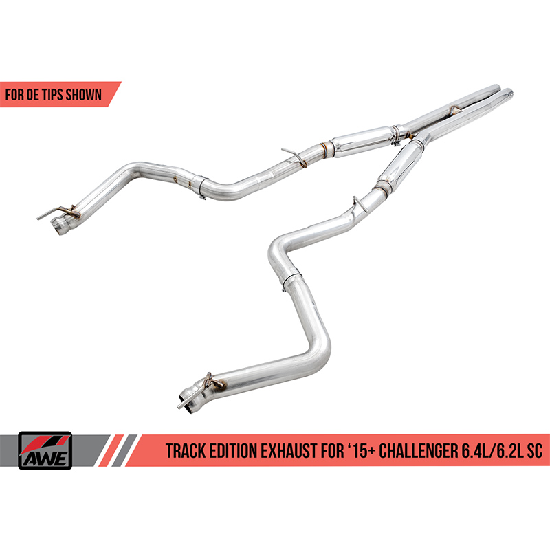 AWE Tuning | Track Cat-Back Exhaust - Challenger 6.2L / 6.4L 2015-2023