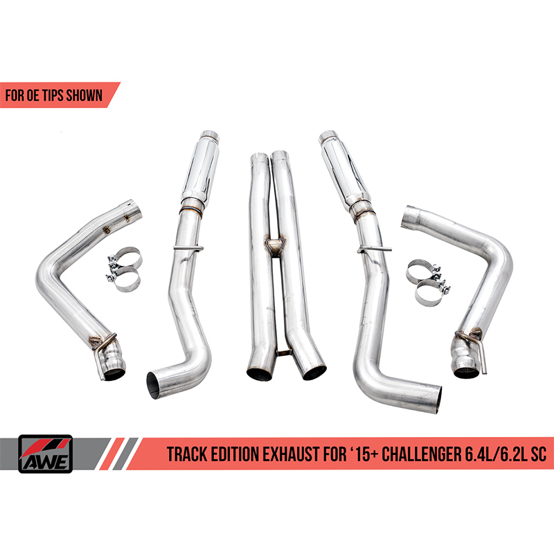 AWE Tuning | Track Cat-Back Exhaust - Challenger 6.2L / 6.4L 2015-2023