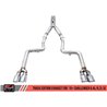 AWE Tuning | Track Cat-Back Exhaust Quad Black Tips - Challenger 6.2L / 6.4L 2015-2023