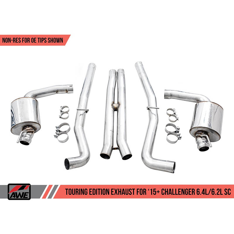 AWE Tuning | Touring Cat-Back Exhaust - Challenger 6.2L / 6.4L 2015-2023