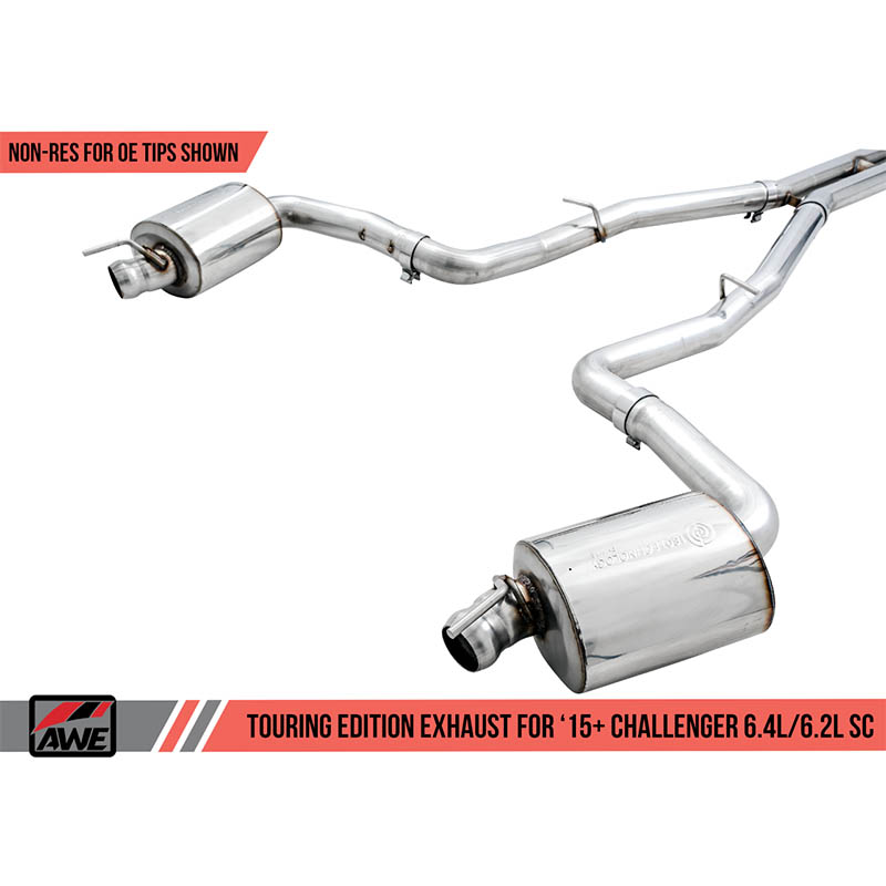 AWE Tuning | Touring Cat-Back Exhaust - Challenger 6.2L / 6.4L 2015-2023