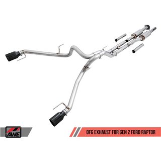 AWE Tuning | 0FG Cat-Back Exhaust 5" Black tips - F-150 3.5T 2017-2020