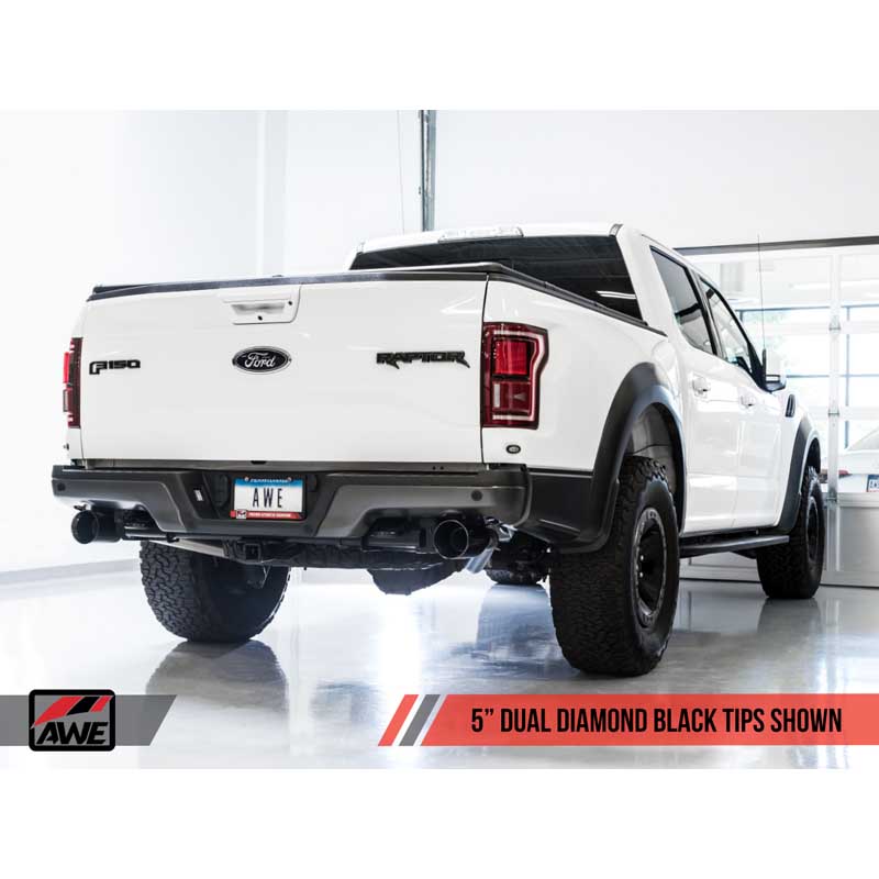 AWE Tuning | 0FG Cat-Back Exhaust 5" Black tips - F-150 3.5T 2017-2020