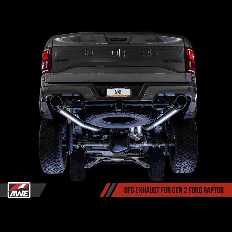 AWE Tuning | 0FG Cat-Back Exhaust 5" Black tips - F-150 3.5T 2017-2020