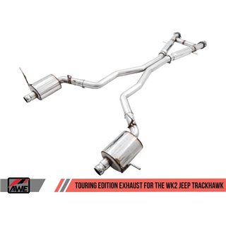 AWE Tuning | Touring Cat-Back Exhaust Stock Tips - Grand Cherokee Trackhawk / SRT 6.2L / 6.4L 2014-2021
