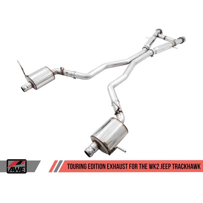 AWE Tuning | Touring Cat-Back Exhaust Stock Tips - Grand Cherokee Trackhawk / SRT 6.2L / 6.4L 2014-2021