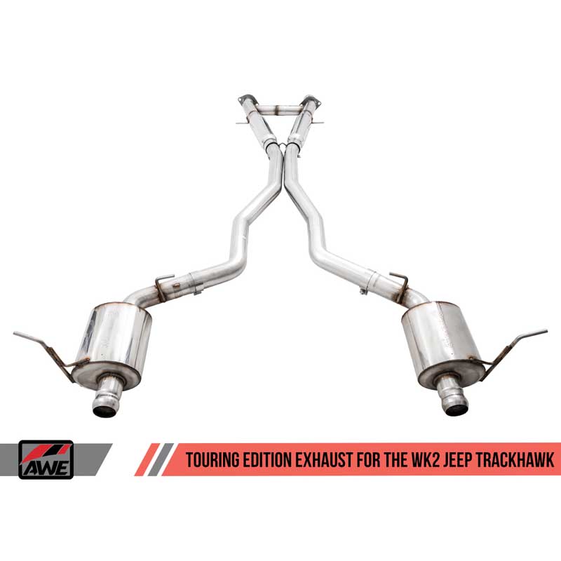AWE Tuning | Touring Cat-Back Exhaust Stock Tips - Grand Cherokee Trackhawk / SRT 6.2L / 6.4L 2014-2021