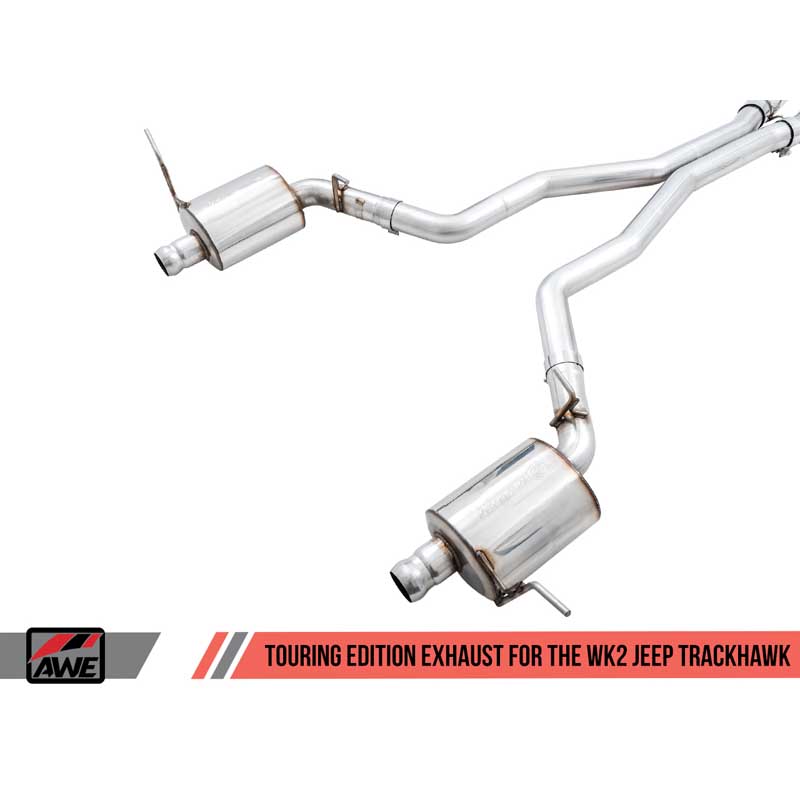 AWE Tuning | Touring Cat-Back Exhaust Stock Tips - Grand Cherokee Trackhawk / SRT 6.2L / 6.4L 2014-2021
