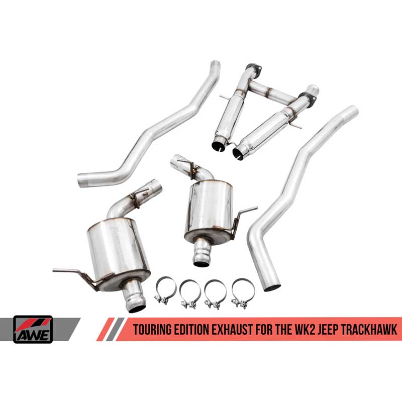 AWE Tuning | Touring Cat-Back Exhaust Stock Tips - Grand Cherokee Trackhawk / SRT 6.2L / 6.4L 2014-2021
