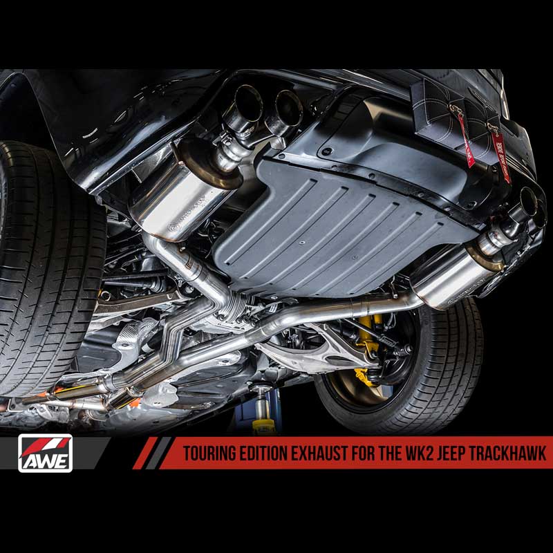 AWE Tuning | Touring Cat-Back Exhaust Stock Tips - Grand Cherokee Trackhawk / SRT 6.2L / 6.4L 2014-2021