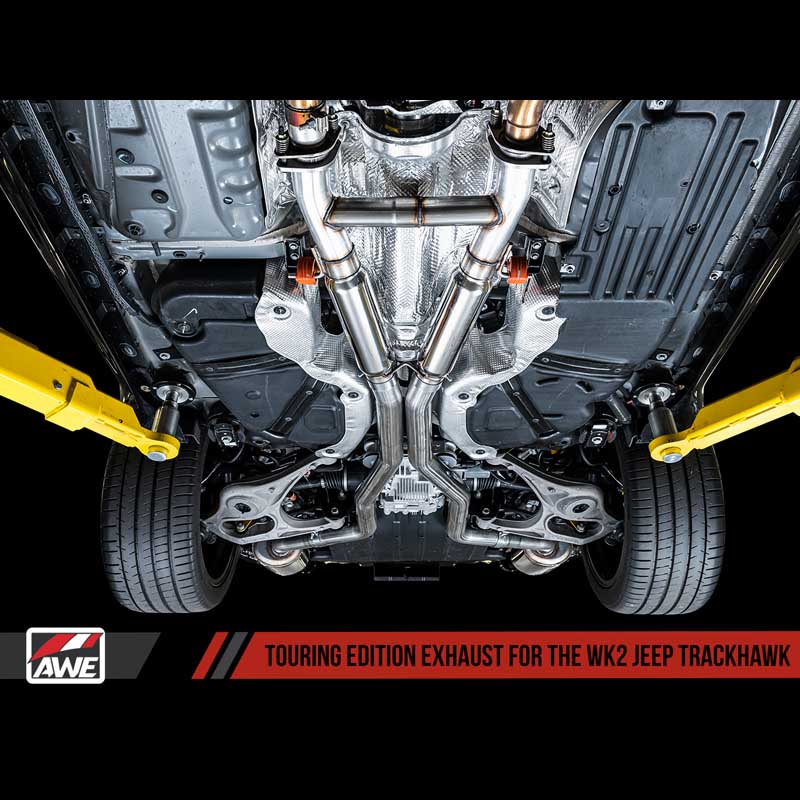 AWE Tuning | Touring Cat-Back Exhaust Stock Tips - Grand Cherokee Trackhawk / SRT 6.2L / 6.4L 2014-2021