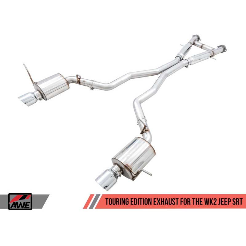 AWE Tuning | Touring Cat-Back Exhaust Black Tips - Grand Cherokee 6.4L 2014-2021