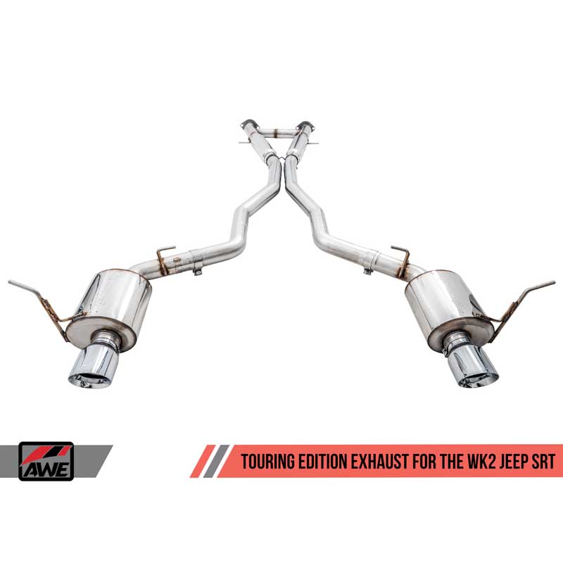 AWE Tuning | Touring Cat-Back Exhaust Black Tips - Grand Cherokee 6.4L 2014-2021